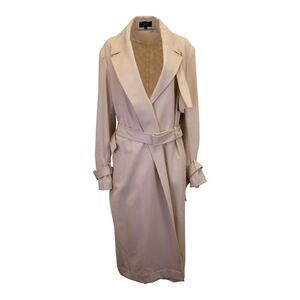 Joseph Cadance Belted Trench Coat in Beige Wool